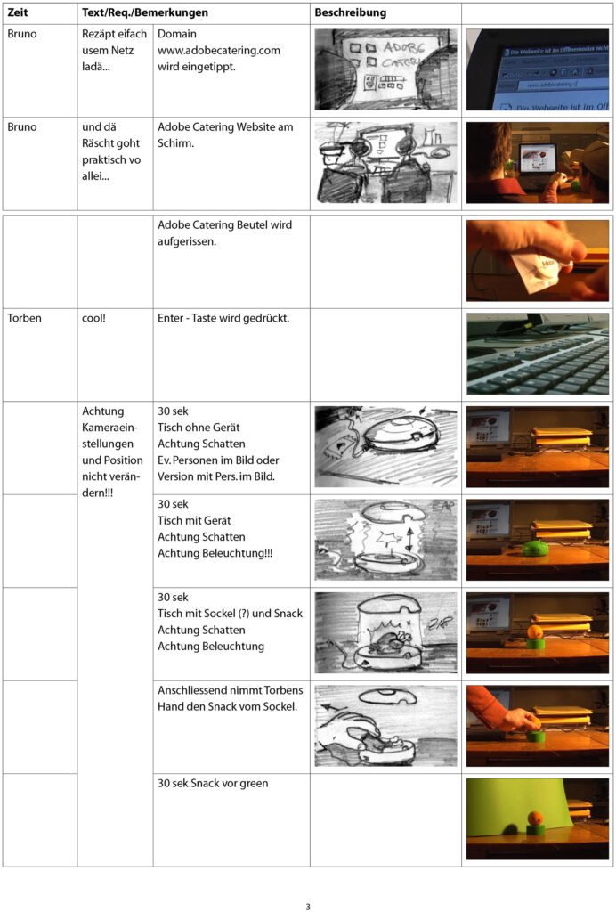 Adobe Catering storyboard 3